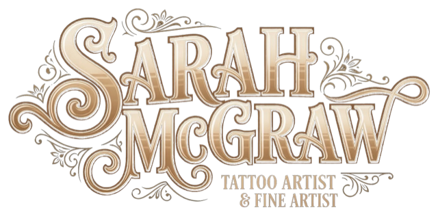 Sarah McGraw and Pulsing Canvas Art & Tattoo Studio logo